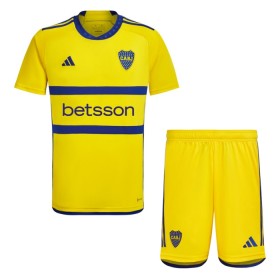 Virallinen pelipaita CA Boca Juniors Vieras 2023-24 Lyhythihainen - Lasten ( + Lyhyet housut )